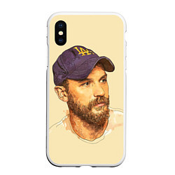 Чехол iPhone XS Max матовый Tom Hardy LA, цвет: 3D-белый