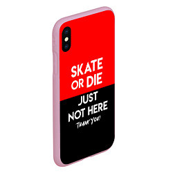 Чехол iPhone XS Max матовый Skate or Die: Just not here, цвет: 3D-розовый — фото 2