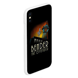 Чехол iPhone XS Max матовый Bender The Offender, цвет: 3D-белый — фото 2