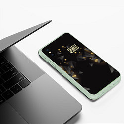 Чехол iPhone XS Max матовый PUBG: Night Fireflies, цвет: 3D-салатовый — фото 2