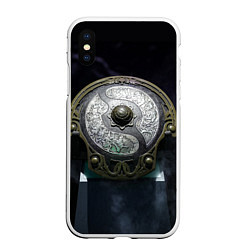 Чехол iPhone XS Max матовый Silver Aegis