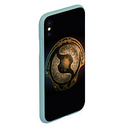 Чехол iPhone XS Max матовый Bronze Aegis, цвет: 3D-мятный — фото 2