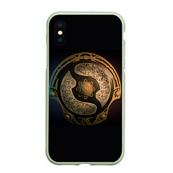 Чехол iPhone XS Max матовый Bronze Aegis, цвет: 3D-салатовый