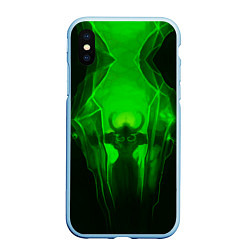 Чехол iPhone XS Max матовый Демон легиона, цвет: 3D-голубой