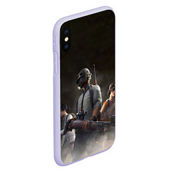 Чехол iPhone XS Max матовый PUBG Soldier, цвет: 3D-светло-сиреневый — фото 2