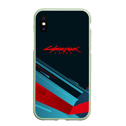 Чехол iPhone XS Max матовый Cyberpunk 2077: Geometry