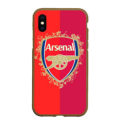 Чехол iPhone XS Max матовый FC Arsenal - emblem