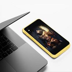 Чехол iPhone XS Max матовый Убийца гоблинов, цвет: 3D-желтый — фото 2