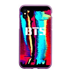 Чехол iPhone XS Max матовый BTS: Colours, цвет: 3D-фиолетовый