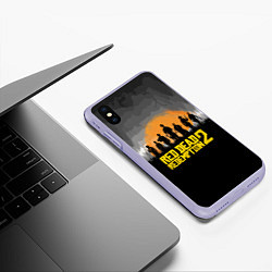 Чехол iPhone XS Max матовый RDR 2: Grey Style, цвет: 3D-светло-сиреневый — фото 2