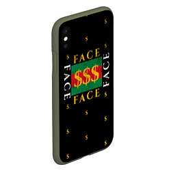 Чехол iPhone XS Max матовый FACE GG Style, цвет: 3D-темно-зеленый — фото 2