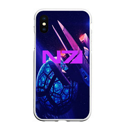 Чехол iPhone XS Max матовый N7: Neon Space