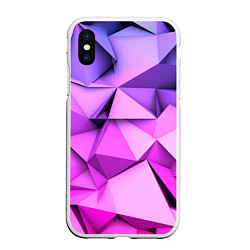 Чехол iPhone XS Max матовый ABSTRACTION SHAPE, цвет: 3D-белый