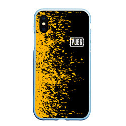 Чехол iPhone XS Max матовый PUBG: Yellow vs Black