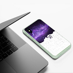Чехол iPhone XS Max матовый Fortnite: Llama Space, цвет: 3D-салатовый — фото 2