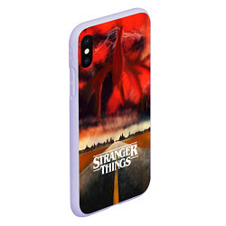 Чехол iPhone XS Max матовый Stranger Things: Road to Dream, цвет: 3D-светло-сиреневый — фото 2