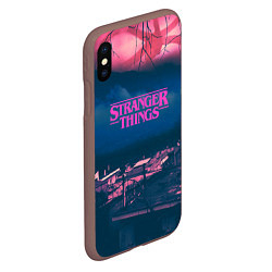 Чехол iPhone XS Max матовый Stranger Things: Pink Heaven, цвет: 3D-коричневый — фото 2