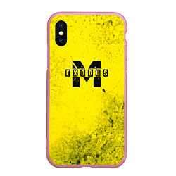 Чехол iPhone XS Max матовый Metro Exodus: Yellow Grunge, цвет: 3D-розовый
