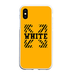 Чехол iPhone XS Max матовый Off-White: Yellow Style, цвет: 3D-белый