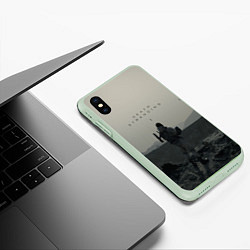 Чехол iPhone XS Max матовый Death Stranding, цвет: 3D-салатовый — фото 2