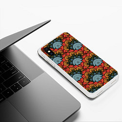Чехол iPhone XS Max матовый Узоры Бохо, цвет: 3D-белый — фото 2