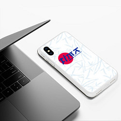 Чехол iPhone XS Max матовый Тима Белорусских: Кроссы, цвет: 3D-белый — фото 2