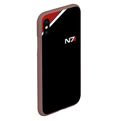 Чехол iPhone XS Max матовый MASS EFFECT N7, цвет: 3D-коричневый — фото 2