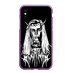 Чехол iPhone XS Max матовый Ghostemane: Devil, цвет: 3D-фиолетовый