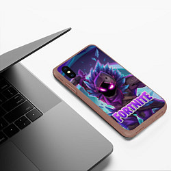 Чехол iPhone XS Max матовый Fortnite, цвет: 3D-коричневый — фото 2