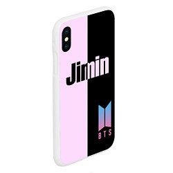 Чехол iPhone XS Max матовый BTS Jimin, цвет: 3D-белый — фото 2