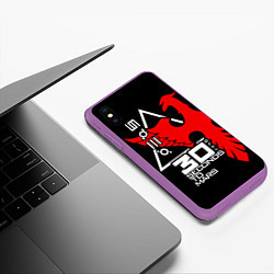 Чехол iPhone XS Max матовый 30 Seconds to Mars, цвет: 3D-фиолетовый — фото 2