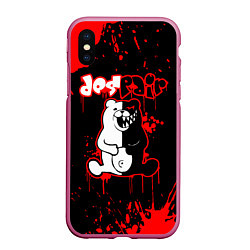 Чехол iPhone XS Max матовый MONOKUMA Despair, цвет: 3D-малиновый