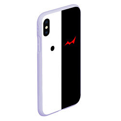 Чехол iPhone XS Max матовый MONOKUMA Eyes, цвет: 3D-светло-сиреневый — фото 2