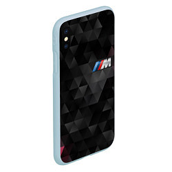 Чехол iPhone XS Max матовый BMW M: Polygon, цвет: 3D-голубой — фото 2