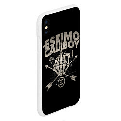 Чехол iPhone XS Max матовый Eskimo Callboy: Bones, цвет: 3D-белый — фото 2