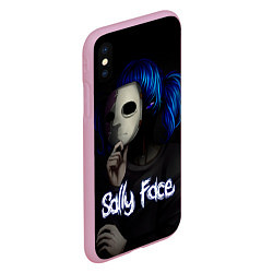 Чехол iPhone XS Max матовый Sally Face: Dark Mask, цвет: 3D-розовый — фото 2