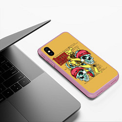 Чехол iPhone XS Max матовый Dagger Curse, цвет: 3D-розовый — фото 2