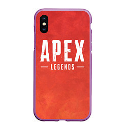 Чехол iPhone XS Max матовый Apex Legends: Red Logo