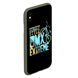 Чехол iPhone XS Max матовый BMX Extreme, цвет: 3D-темно-зеленый — фото 2