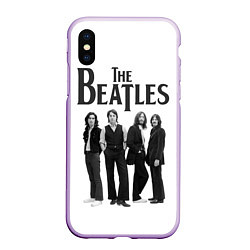 Чехол iPhone XS Max матовый The Beatles: White Side, цвет: 3D-сиреневый