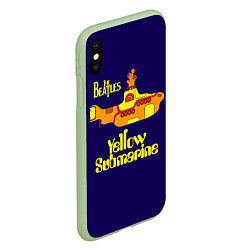 Чехол iPhone XS Max матовый The Beatles: Yellow Submarine, цвет: 3D-салатовый — фото 2