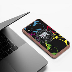 Чехол iPhone XS Max матовый Сила Ведьмака, цвет: 3D-коричневый — фото 2