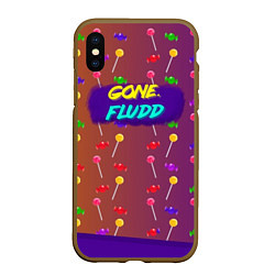 Чехол iPhone XS Max матовый Gone Fludd art 5, цвет: 3D-коричневый