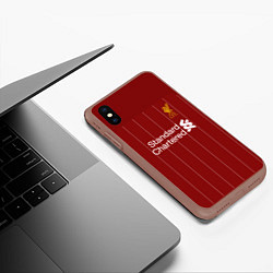 Чехол iPhone XS Max матовый Virgil van Dijk 19-20 форма, цвет: 3D-коричневый — фото 2