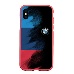 Чехол iPhone XS Max матовый BMW, цвет: 3D-красный