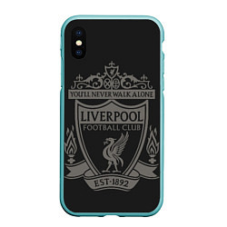 Чехол iPhone XS Max матовый Liverpool - Classic Est 1892, цвет: 3D-мятный