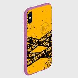 Чехол iPhone XS Max матовый 21 Pilots: Yellow Levitate, цвет: 3D-фиолетовый — фото 2