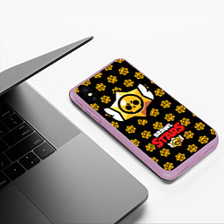 Чехол iPhone XS Max матовый Brawl Stars, цвет: 3D-сиреневый — фото 2