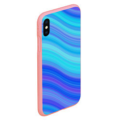 Чехол iPhone XS Max матовый Абстракция волны, цвет: 3D-баблгам — фото 2