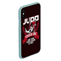 Чехол iPhone XS Max матовый Judo: Touch Me, цвет: 3D-мятный — фото 2
